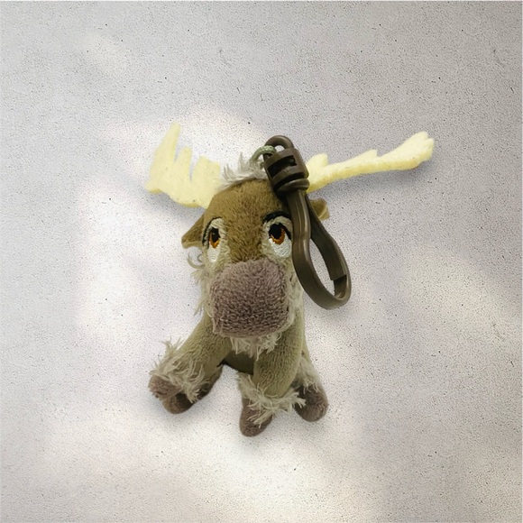TY Frozen SVEN 4" Belt Backpack Clip On Disney plush Stuffed Animal Reindeer - Picture 1 of 10